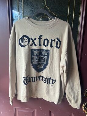 Oxford University Tan Crewneck Sweatshirt